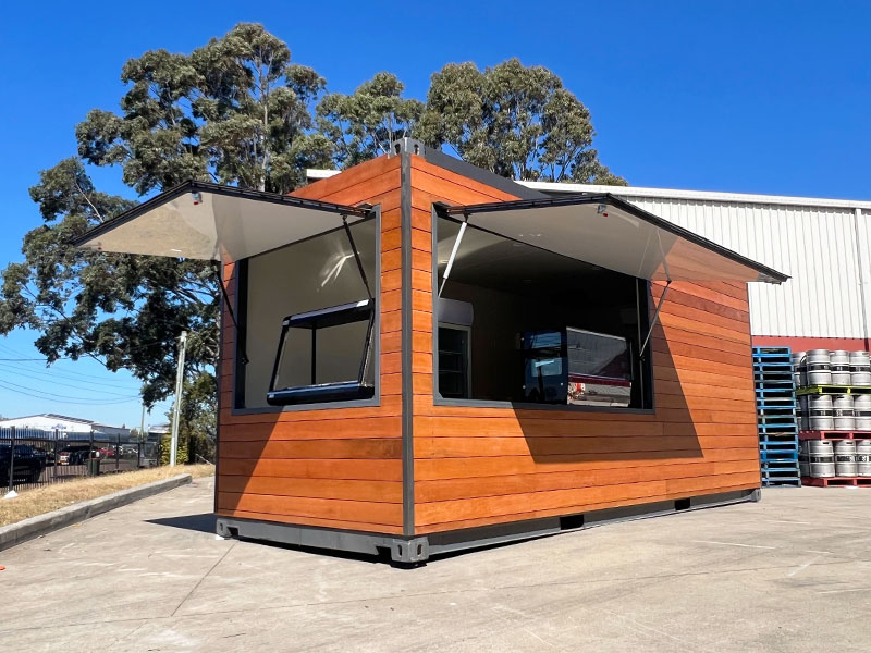 portable shipping container cafe